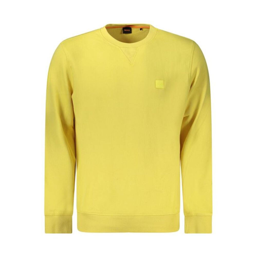 Hugo Boss Yellow Cotton Men's Men's Sweatshirt